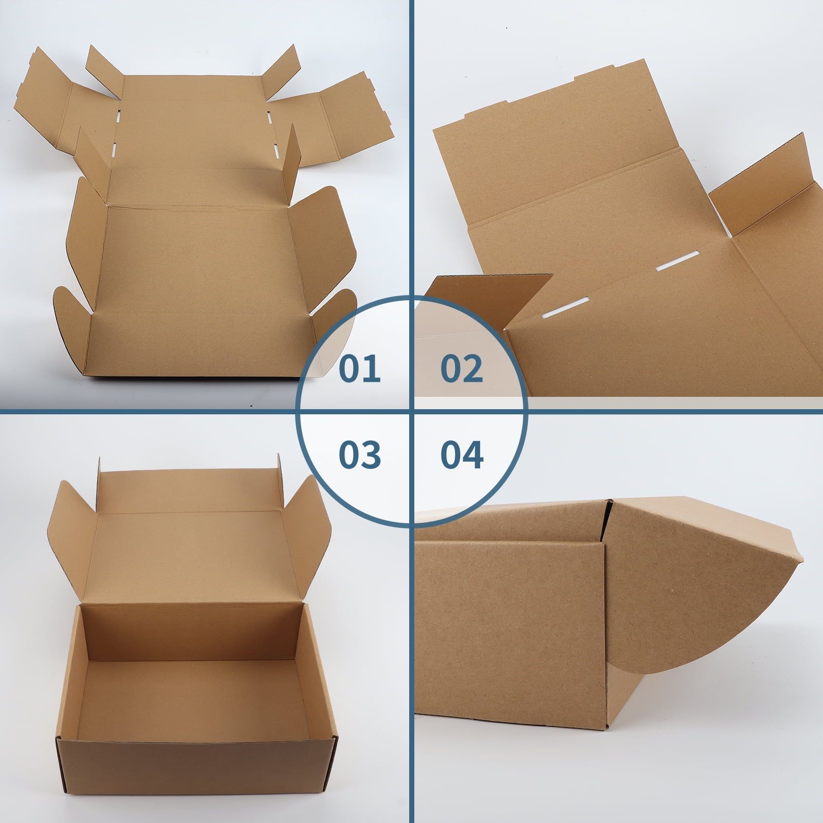 Calenzana 20 Pack 12x9x4 Shipping Boxes, Small Corrugated Cardboard Mailer Box for Packing and Mailing, Brown