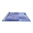 thumbnail image 2 of Ahgly Company Machine Washable Indoor Square Patchwork Blue Transitional Area Rugs, 8' Square, 2 of 4