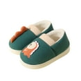 thumbnail image 2 of Fozruso Girls Slippers Winter Warm Fuzzy Shoes Indoor Outdoor Kids Dinosaur Design Cozy Comfortable Toddler Slippers For Girls And Boys,Girls Slippers Sizes 9 Little Kid(2.5-3 Years), 2 of 6