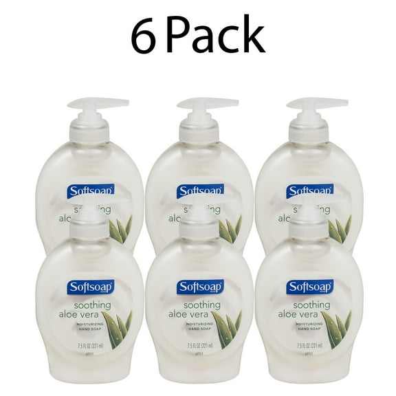 Softsoap Soothing Aloe Vera Moisturizing Hand Soap, 7.5 fl oz, 6 Pack