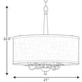 thumbnail image 2 of P400218-031-Progress Lighting-Durrell - Chandeliers Light - 4 Light - Drum Shade in Coastal style - 21 Inches wide by 22.5 Inches high-Matte Black, 2 of 4