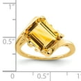 thumbnail image 2 of Primal Gold 14 Karat Yellow Gold 10x8mm Emerald Cut Citrine ring, 2 of 4