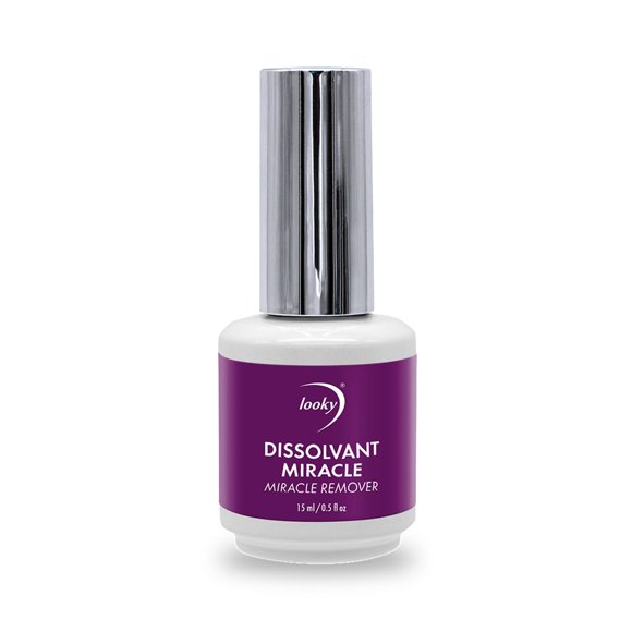 Looky Miracle Remover - Quick & Easy Gel Nail Polish Remover, No Soak, No Odor, Time-Saving Nail Care Solution - Removes Varnish in 5 Minutes - Gentle on Nails, Salon-Quality Finish, 15 ml/ 0.5 fl oz