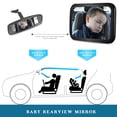 thumbnail image 4 of Baby Car Mirror, DARVIQS Seat Safely Monitor Infant Child in Rear Facing Seat, Wide View Shatterproof Adjustable Acrylic 360°for Backseat, Crash Tested and Certified for Safety, 4 of 5