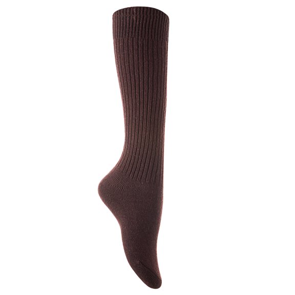 Lian LifeStyle Big Girl's Women's 2 Pairs Exceptional, Non-Slip, Cozy and Cool Knee High Wool Socks FS05 Size 6-9 Brown