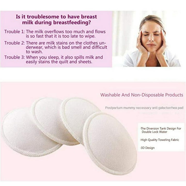 8Pairs Washable Breast Pad Breastfeeding Nipple Pad for Maternity