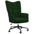 thumbnail image 1 of vidaXL Relaxing Chair Dark Green Velvet, 1 of 5