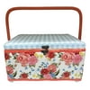 The Pioneer Woman Sewing Basket with Handle, Mazie Pattern, 12" x 9" x 6.3"