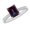 Alexandrite, variant on 1 Carat Emerald LAB GROWN Emerald and LAB GROWN Diamond Engagement Ring (0.5ct Center, AAAA Heirloom Quality) RIPS7W3AM 14K White Gold