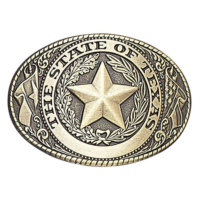 Nocona Texas Seal Buckle Silver Plated