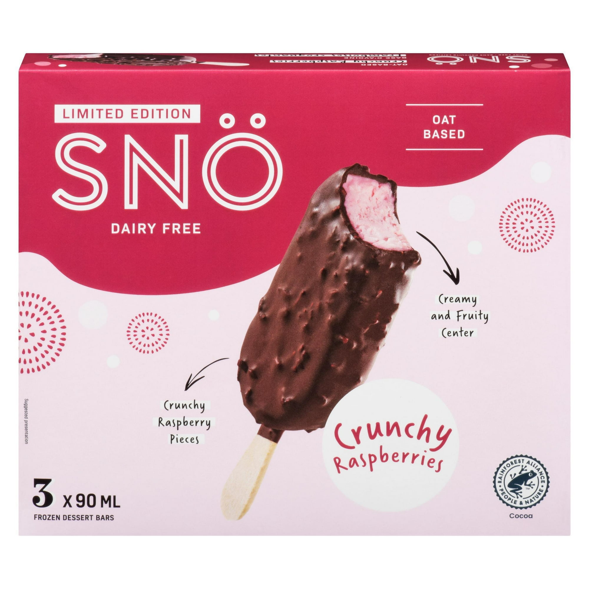 Snö Framboises croquantes barres à base de plantes