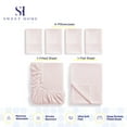 thumbnail image 5 of Sweet Home Collection 1500 Series 6 Piece Ultra Soft Microfiber Sheet Set, King, Pale Pink, 5 of 5