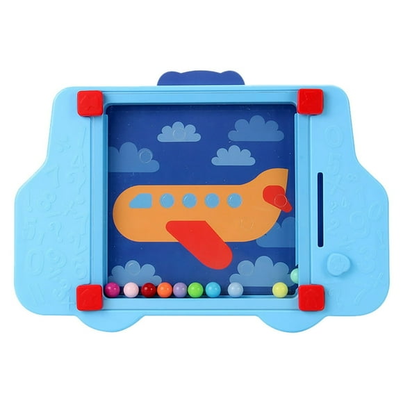 Hand-Held Balance Ball Maze Board with 10 Scenes Cards Learning Puzzle Game