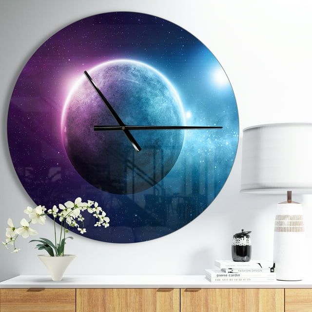 DesignArt Deep Space Planet Large Wall Clock