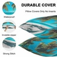 thumbnail image 6 of Outdoor Waterproof Pillow Covers Pack of 2, Summer Ocean Beach Coconut Blue Sky Photography Decorative Throw Pillowcases Cushion Covers for Garden Patio Tent Sofa Couch, 26x26 inch, 6 of 8