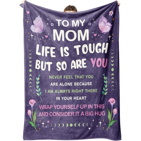 Gifts for Mom, Mom Gifts Blanket, Mom Birthday Gifts from Daughter Son, Best Mom Gifts for Christmas, Mothers Day, Thanksgiving, to My Mom Blanket, 60”x50”