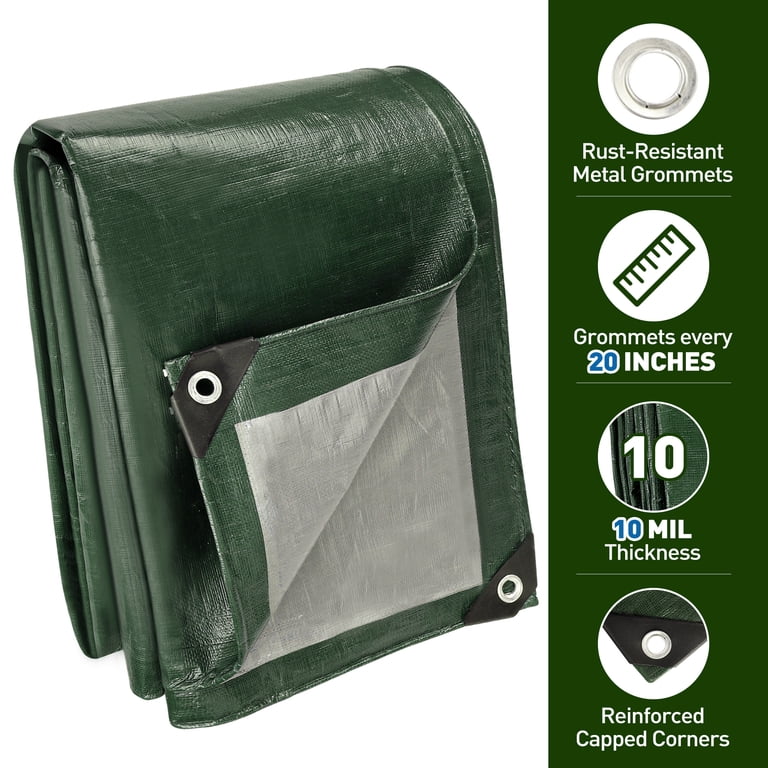 Xueyu Heavy-Duty Waterproof Tarp, 12' x 16' photo 4