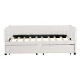 thumbnail image 5 of Aukfa Daybed with Storage Drawers, Twin Size Upholstered Bed Frame, Velvet, Beige, 5 of 8