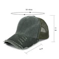 thumbnail image 6 of Naierhg Summer Peaked Cap Ripped Sunshade Decorative Long Brim Mesh Anti-UV Hollow Out Lightweight Baseball Hat Men Headwear Coffee, 6 of 8