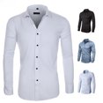 thumbnail image 4 of Camisa de hombre de manga larga muy elástica que no necesita planchado. Ropa de hombre de moda., 4 of 6