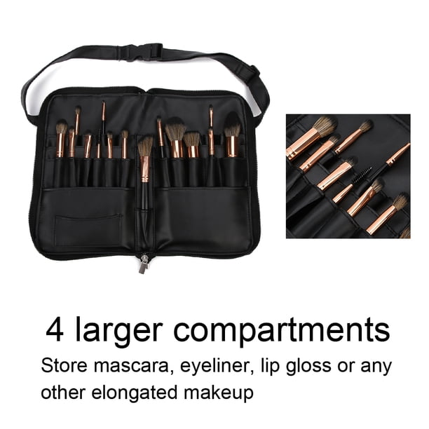 Bolsa Profesional Portátil Para Brochas De Maquillaje, Estuche Para 24 Bolsillos, Organizador De Brochas Cosméticas