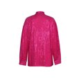 thumbnail image 4 of Sunloudy Women Button Down Shirts, Sequin Long Sleeve Solid Color Oversized Lapel Single-breasted Tops, 4 of 7