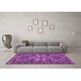 thumbnail image 3 of Ahgly Company Indoor Round Persian Purple Traditional Area Rugs, 4' Round, 3 of 4