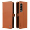 thumbnail image 7 of Dteck Wallet Case for Galaxy Z Fold 4 5G, Shockproof Magnetic Retro Credit Card Holder Flip Folio PU Leather Stand Protective Cover, Brown, 7 of 7