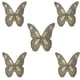 thumbnail image 1 of Juego de 5 tiradores de puerta antiguos, pomos vintage en forma de mariposa para muebles, cajones, armarios y armarios, 1 of 5