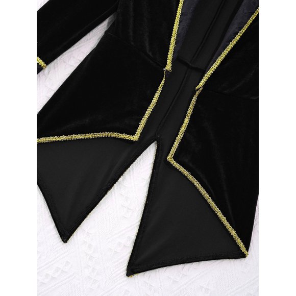 Miaeowve Kids Boys Ringmaster Dance Outfit Jr.Magician Tailcoat with Hat Black 16