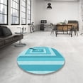 thumbnail image 4 of Ahgly Company Machine Washable Indoor Rectangle Transitional Dark Turquoise Green Area Rugs, 3' x 5', 4 of 7