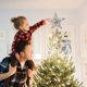 thumbnail image 2 of Adorno de estrella para árbol de Navidad con luces, adorno de lámpara LED con purpurina para la parte superior del árbol de Navidad, decoración para el hogar y fiestas, decoraciones navideñas, 2 of 4