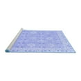 thumbnail image 2 of Ahgly Company Machine Washable Indoor Rectangle Abstract Blue Modern Area Rugs, 2' x 5', 2 of 4
