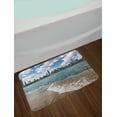 thumbnail image 2 of Illinois Bath Mat, Michigan Lake Chicago Scenery in a Cloudy Day Skyline Urban Modern Cityscape, Plush Bathroom Decor Mat with Non Slip Backing, 29.5" X 17.5", Multicolour, by Ambesonne, 2 of 2