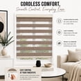 thumbnail image 2 of ShadesU Cordless Zebra Blinds Roller Shades, Brown, 63" W x 72" H, Cordless Safety Design,Free Stop Zebra Shades, Light Filtering, Privacy, Modern Style, Window Treatment,Aluminium Headrail, 2 of 10