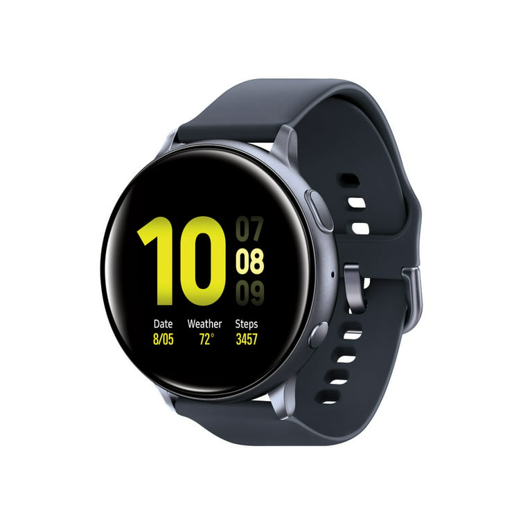 andrageren Paranafloden Vanærende SAMSUNG Galaxy Watch Active 2 Aluminum Smart Watch (44mm) - Aqua Black -  SM-R820NZKAXAR - Walmart.com