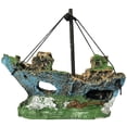 thumbnail image 5 of Pedty A Sunken Ship Decoration Aquarium Accessories Aquarium Fish Tank Landscape Pirate Ship Wreck Ship Decor Resin Boat Ornament, 5 of 6