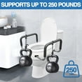 thumbnail image 2 of Raised Toilet Seat 250lbs, 3.5-inch Raised Toilet Seat with Handles, Heavy Duty Toilet Seat Riser for Seniors and Disabled Individuals, Handicap Toilet Seat with Padded Arms, 2 of 10