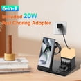 thumbnail image 4 of YIYUN 6-in-1 Wireless Charger for Samsung/Android – Smart Watch Charger with Alarm Clock & Night Light (Black)., 4 of 8