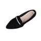 thumbnail image 1 of Mujeres de Moda Y Versátil Color Sólido Punteado Dedo Del Pie Zapatillas de Tacón Bajo con Strass para el Desplazamiento a la Oficina Y el Uso Informal, 1 of 6