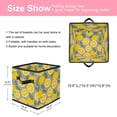 thumbnail image 2 of RATGDN Collapsible Fabric Cube Storage Bin with Double Handles for Living Room Bedroom Office Black - Yellow Lemon Leaf Light Purple, 2 of 7
