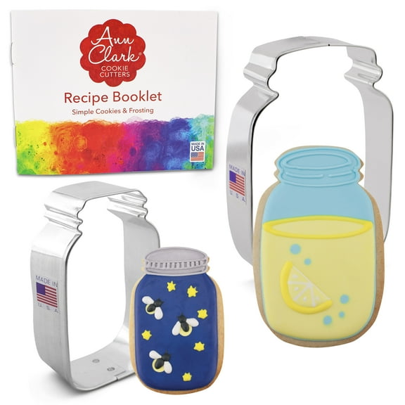 Ann Clark Mason Jar Cookie Cutter Set, 2-Piece, Made in USA
