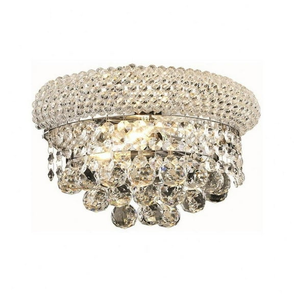Two Light Wall Sconce-Chrome Finish-Royal Cut Crystal Type Bailey Street Home 390-Bel-3336112