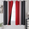 thumbnail image 1 of Cortinas Ombre Estelar Textiler Rojo y Negro 160x160 cm 2 Paneles, 1 of 9