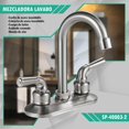 thumbnail image 2 of Mezcladora Para Baño  Acabados Níquel Cepillado 2 Manijas Solvex SP-40003-2, 2 of 6