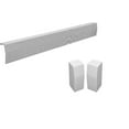 thumbnail image 1 of Baseboarders Premium 4 ft Easy Slip-on Baseboard Heater Cover - White (L & R End Caps), 1 of 5