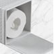 thumbnail image 3 of Caja de pañuelos cuadrada, moderna caja de pañuelos para servilletas de papel facial, dispensador de hojas de secador de cuero, organizador para encimera de tocador de baño, 3 of 5