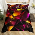 thumbnail image 2 of Erosebridal Futuristic Honeycomb Duvet Cover Twin, Abstract Geometry Bedding Sets Twin Size, Teens Adults, Reversible 2pcs（No Comforter）, 2 of 7