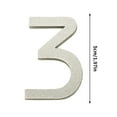 thumbnail image 2 of Placas numéricas acrílicas plateadas 5CM | Señalización de decoración moderna | Acabado pulido duradero | Montaje adhesivo | Dígitos personalizables y estilosos de dirección de la casa | Detalles de, 2 of 2