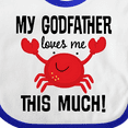 thumbnail image 4 of Inktastic My Godfather Loves Me Godchild Boys or Girls Baby Bib, 4 of 4